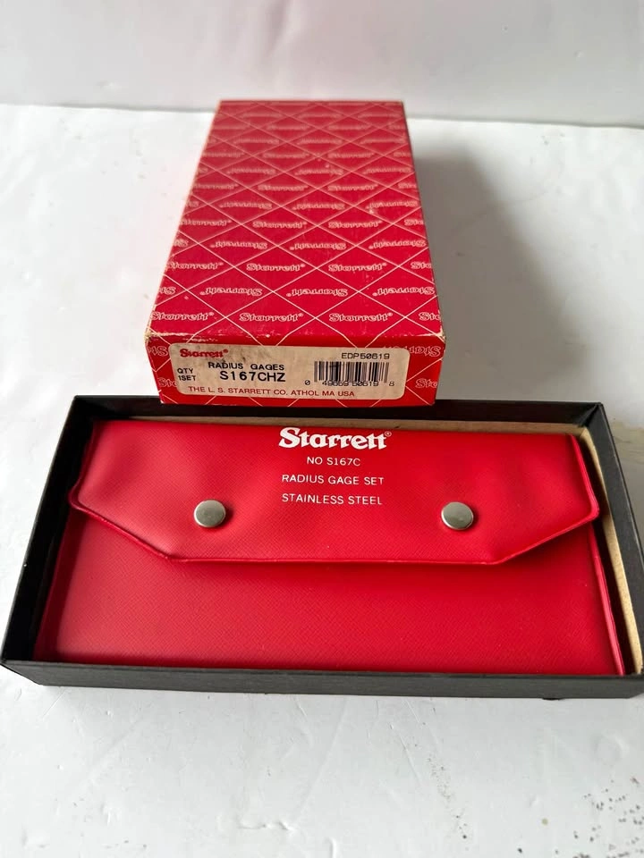 STARRETT S167CHZ Radius Gauge Set Accuracy + .002"