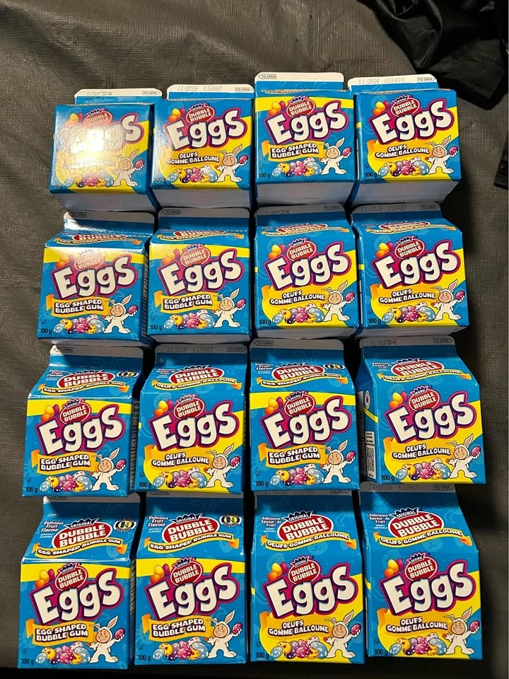 16 for $10 Egg Shaped Bubble Gum