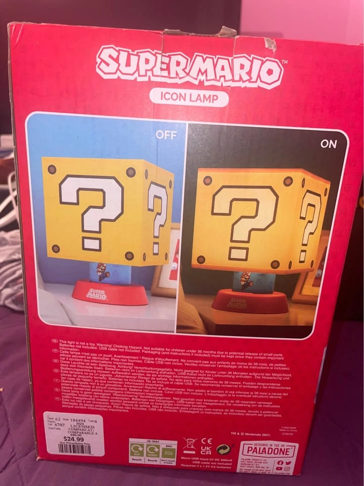 Paladone Super Mario Night Light – Used (Good Condition) - photo 2