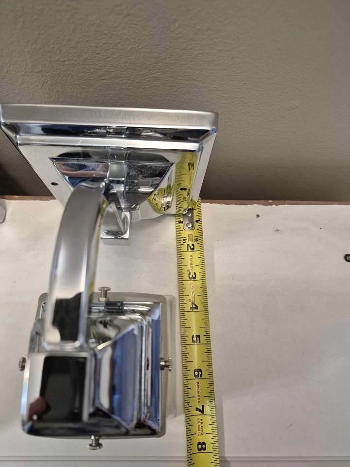 1-Light Bathroom Chrome Vanity Light with Etched Glass x2 - photo 3