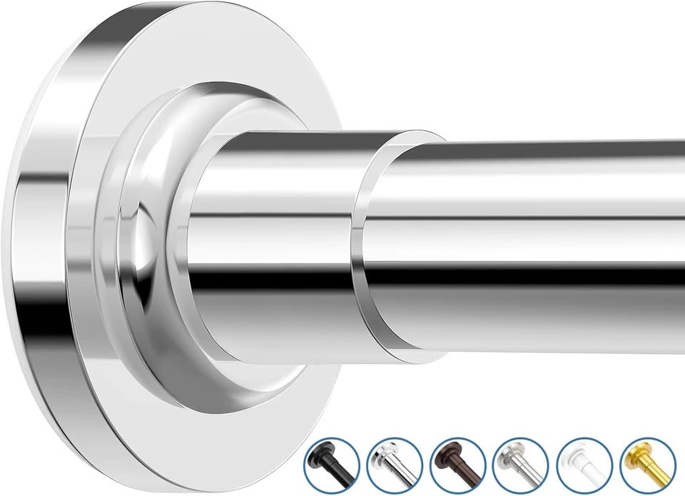 SUNALLY Extendable Tension Shower Rod - Chrome - photo 2