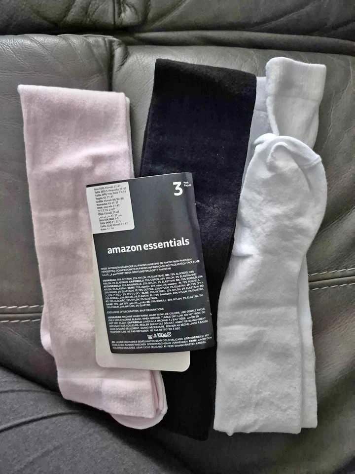 Toddler Cotton Tights Set - 3 Pairs (2-4T)