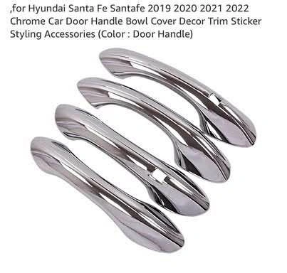 NEW 2019-2022 Hyundai Santa Fe Chrome Door Handle Bowl Covers