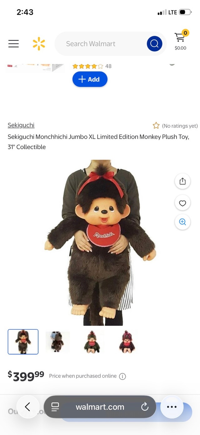 XL Monchhichi Monkey - photo 4