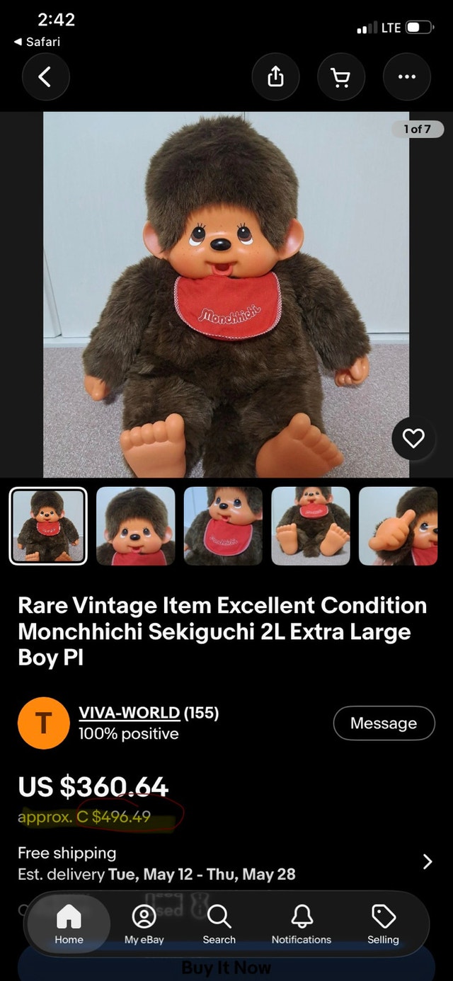 XL Monchhichi Monkey - photo 5