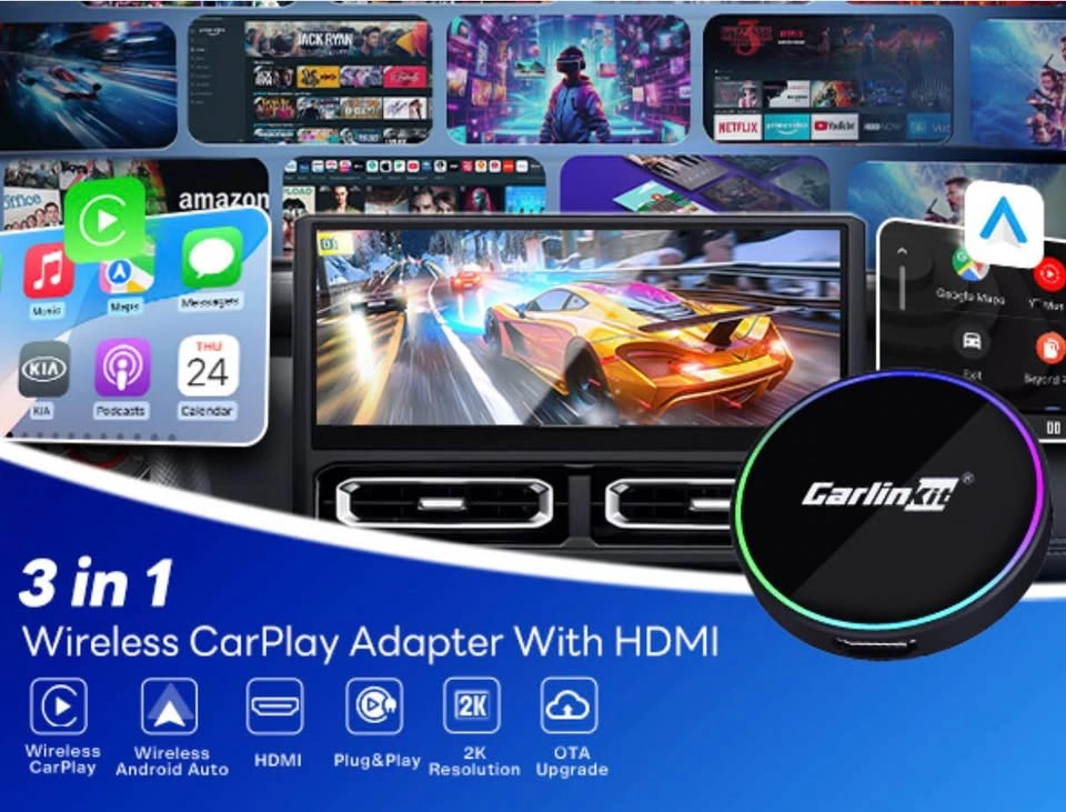 (New) Wireless CarPlay Adapter - Wired to Wireless CarPlay & And - photo 2