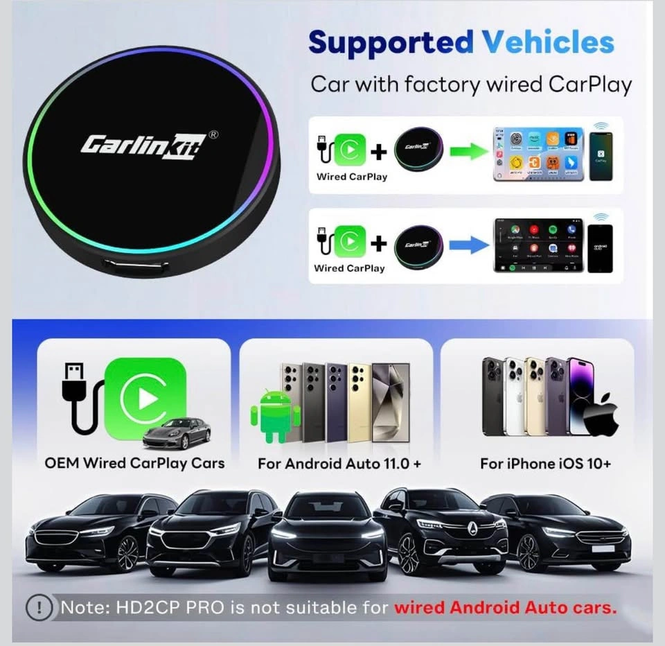 (New) Wireless CarPlay Adapter - Wired to Wireless CarPlay & And - photo 5
