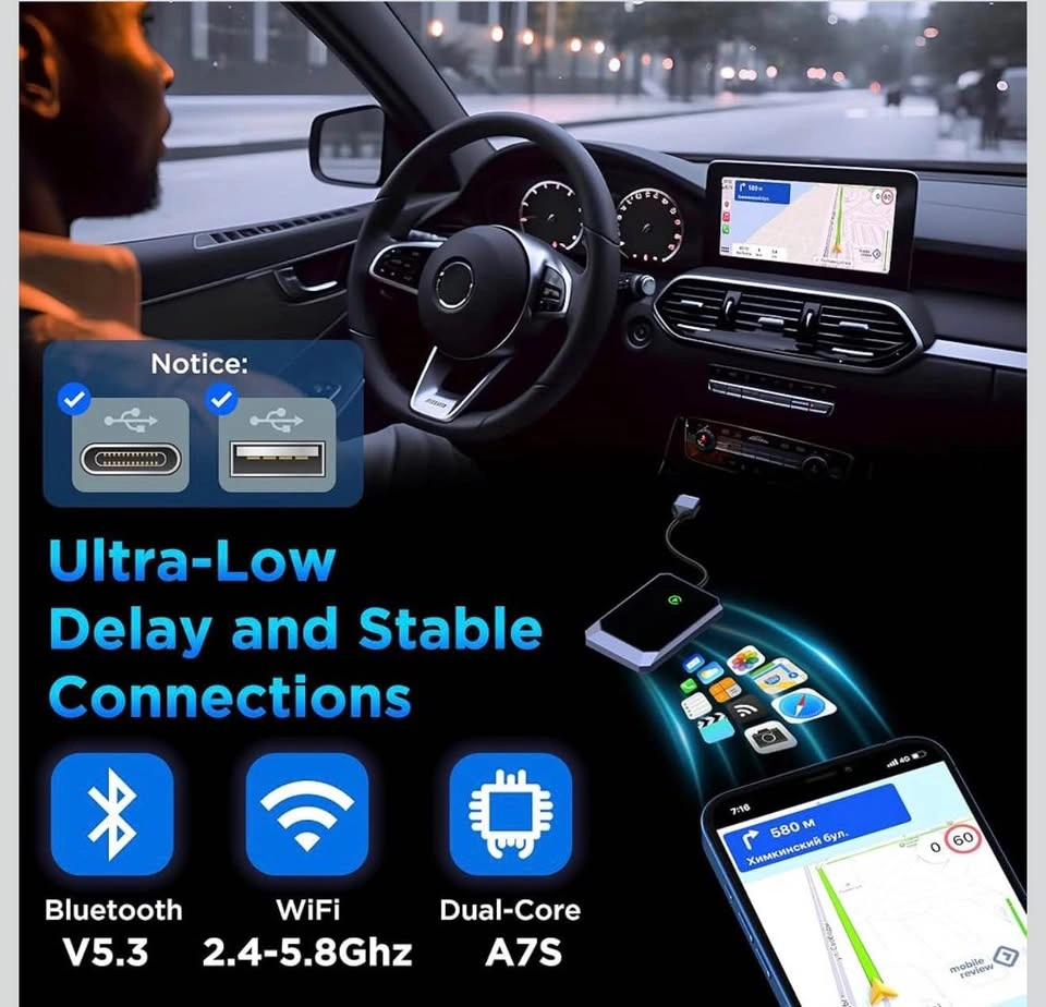 (New) Wireless Carplay Adapter, for Cars 2017+ & iPhone iOS 10+ - photo 5