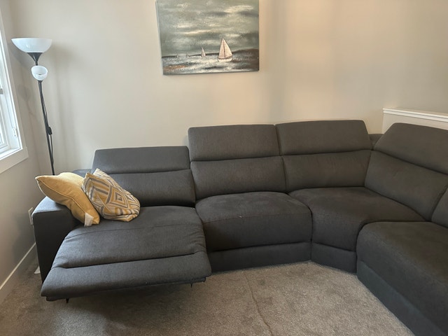 Dark Grey Sectional Recliner Sofa - Sofa Land - photo 2