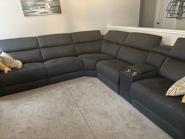 Dark Grey Sectional Recliner Sofa - Sofa Land - photo 3