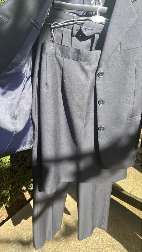 Women's Work Suit Set - Navy - 3 Pieces - Size Small - photo 2