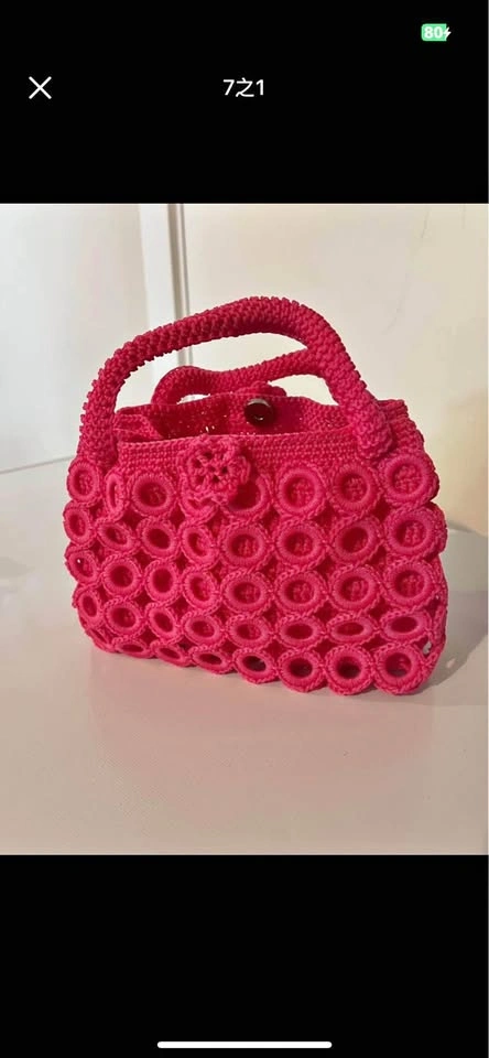 Hand-knitted/crocheted purse, unique style, multiple colours