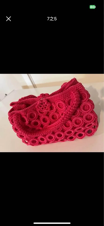 Hand-knitted/crocheted purse, unique style, multiple colours - photo 5