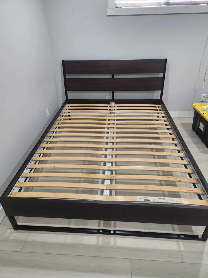 Queen IKEA Bed Frame + Luroy Slats (Dark Brown) - photo 4