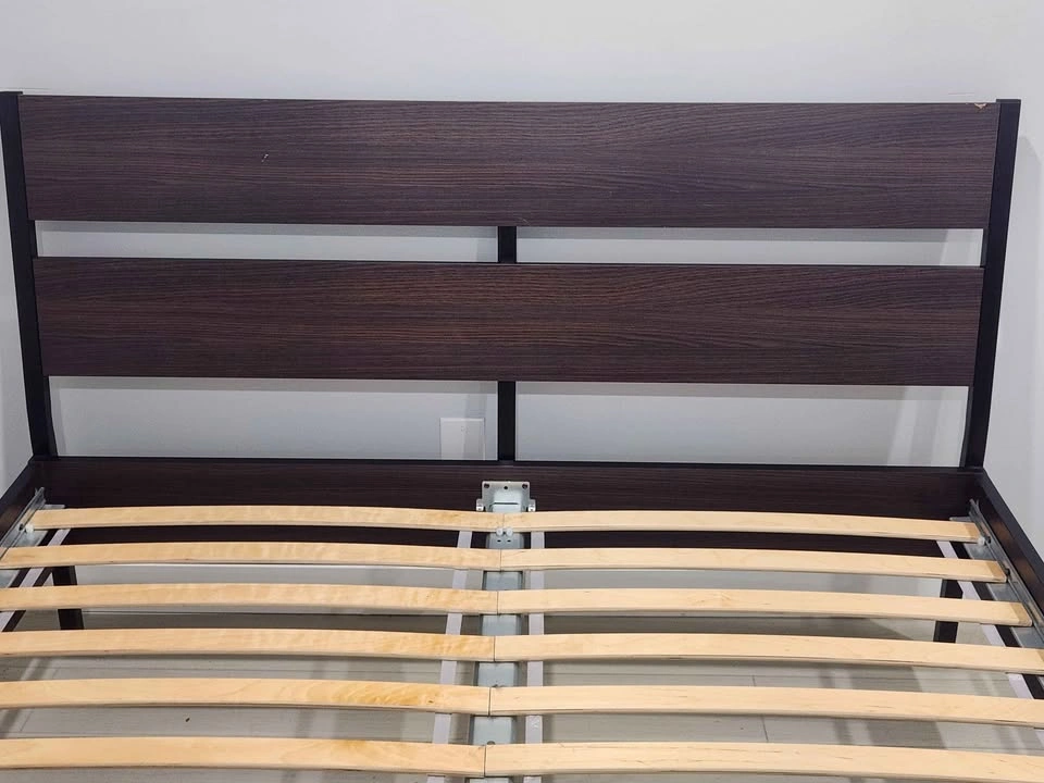 Queen IKEA Bed Frame + Luroy Slats (Dark Brown) - photo 5