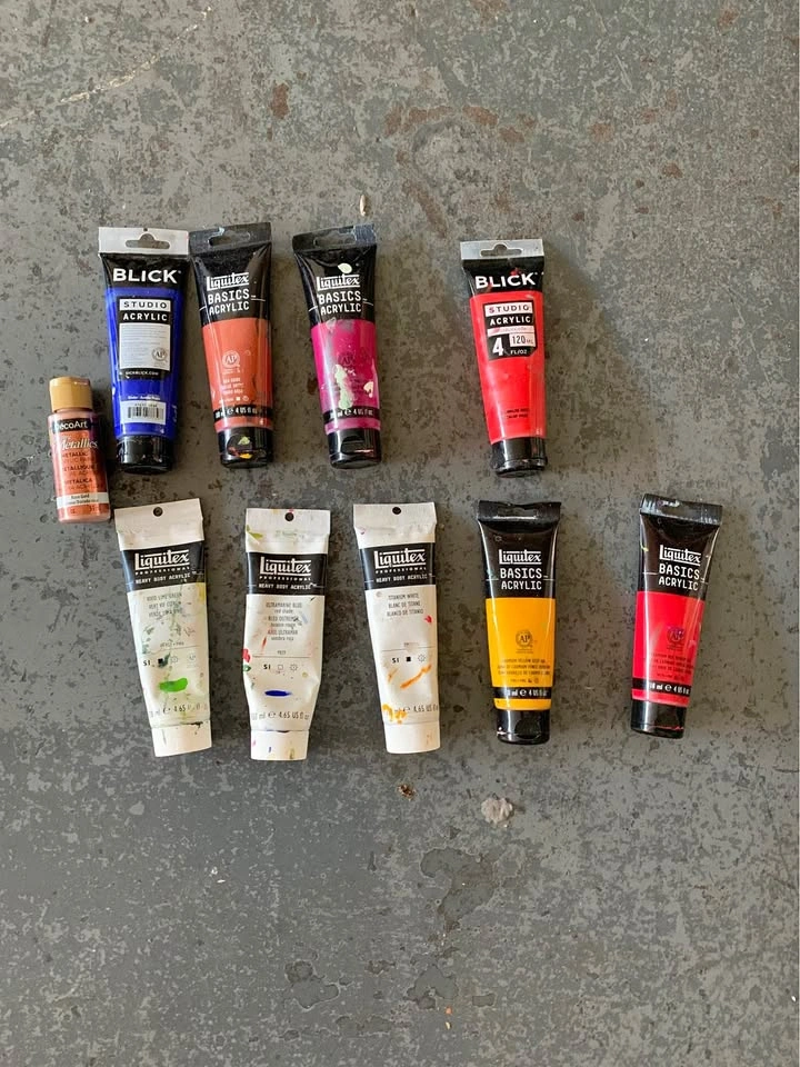 Used acrylic colors