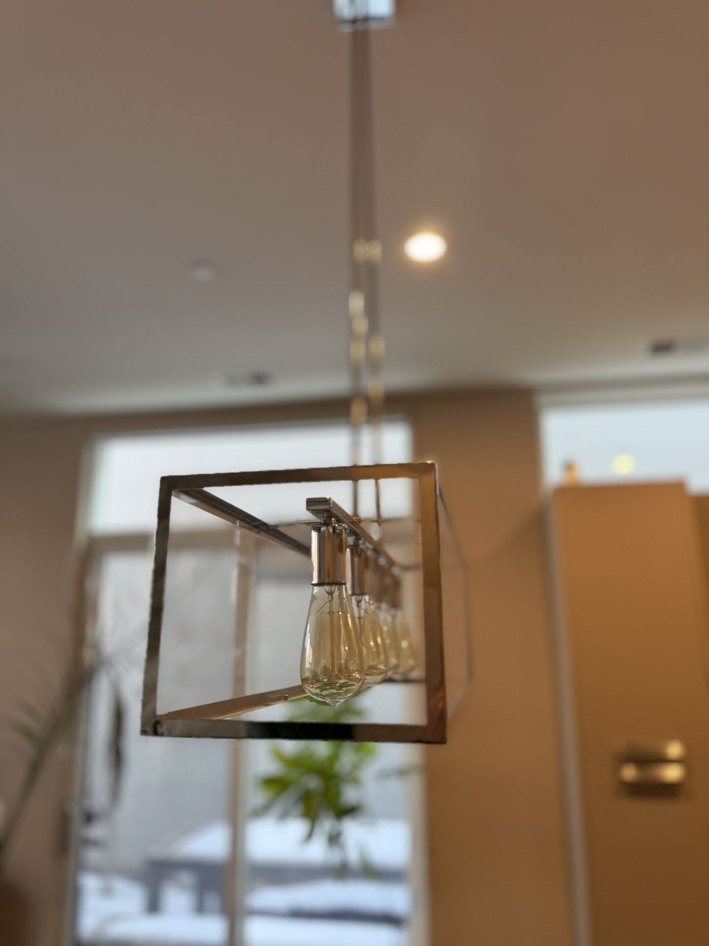 Modern Industrial Rectangular Glass Box Linear Chandelier - photo 4