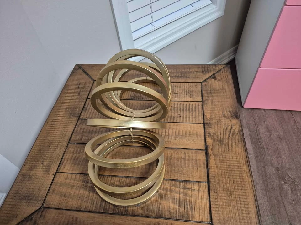 Modern Gold Metal Coil Sculpture - Tabletop Decor - photo 2