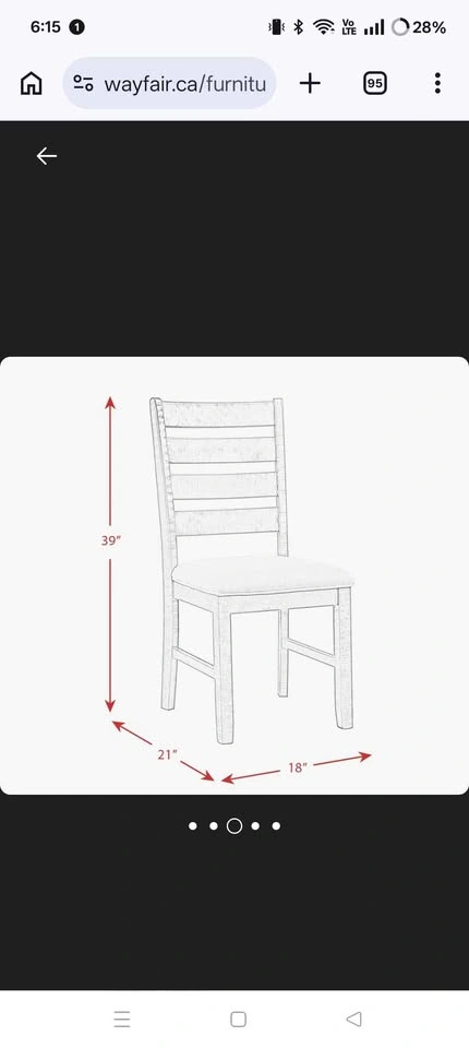Brand New 6-Seater Solid Wood Dining Set – Wayfair - photo 5