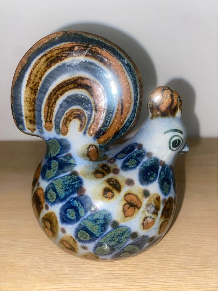 El Palomar Mexico Rooster Figurine, Tonala Pottery - photo 3
