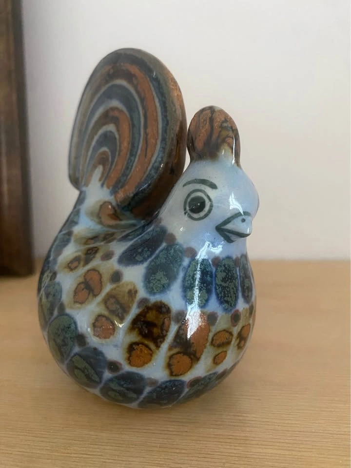 El Palomar Mexico Rooster Figurine, Tonala Pottery - photo 4