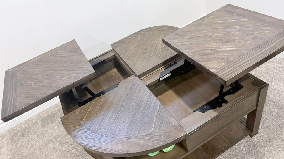 Real Wood Lift-Top Coffee Table with Storage - photo 2