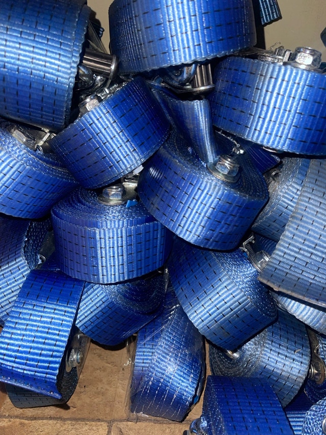 Heavy-Duty Ratchet Tie Down Strap – 31’ x 2 with Double J Hooks - photo 2