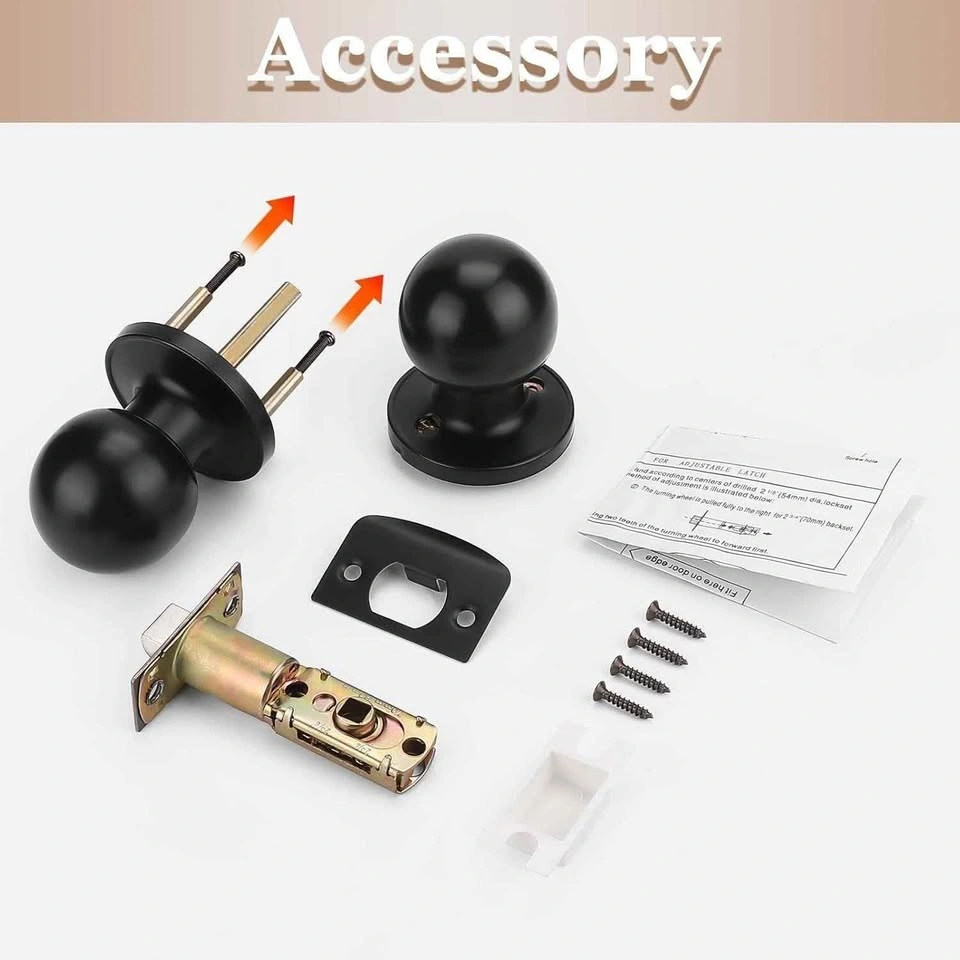 Probrico Matte Black Ball Passage Door Knobs (10 Pack) - photo 5