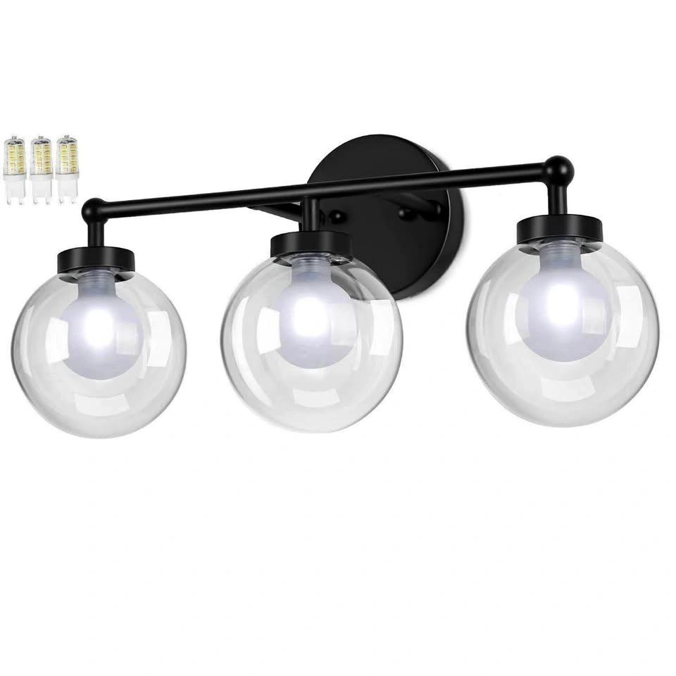 NEW OOWOLF three headed glass wall light