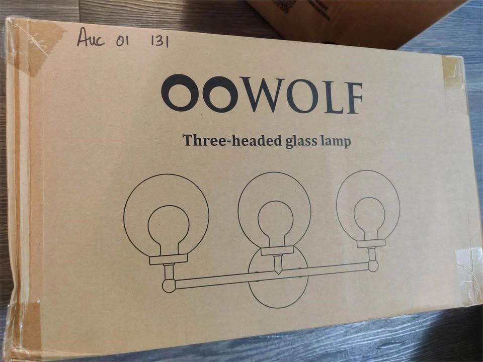 NEW OOWOLF three headed glass wall light - photo 5