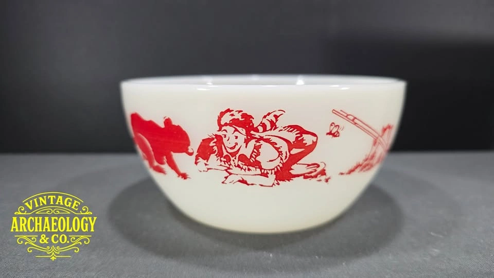 Davy Crockett Fire-King Milk Glass Bowl and Mug Set - photo 2