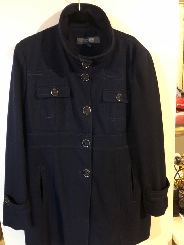 Women’s Kenneth Cole Navy Coat