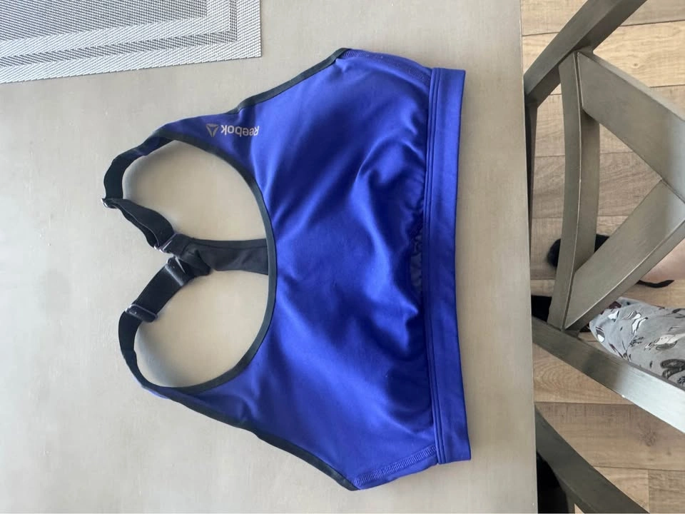 Reebok Royal Blue Black Racerback Sports Bra - photo 3