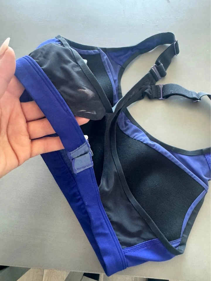Reebok Royal Blue Black Racerback Sports Bra - photo 5