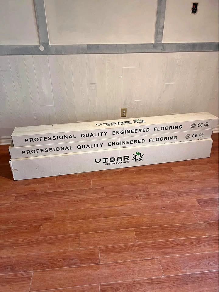 Sonic silver Engineered hardwood 8" width by 3/4" thk