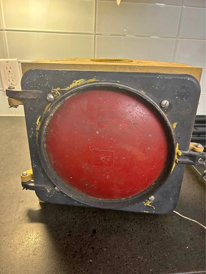 Vintage Red Traffic Light Signal