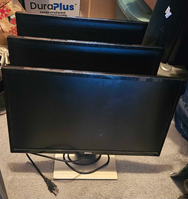 Three Dell Monitors
