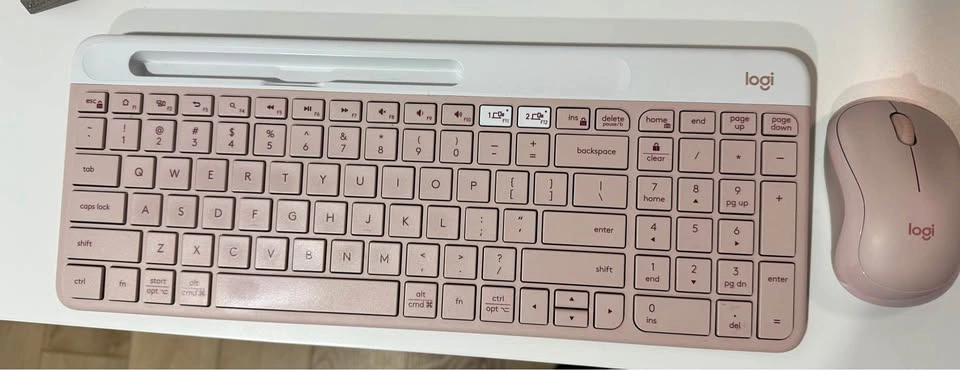 Logitech Pink Wireless Keyboard and Mouse Set