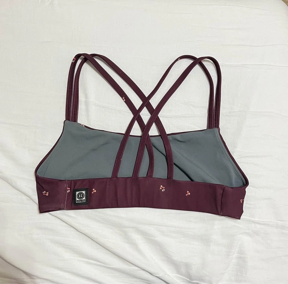 Jolyn FENDRICK Burgundy Floral Bikini Top - photo 2
