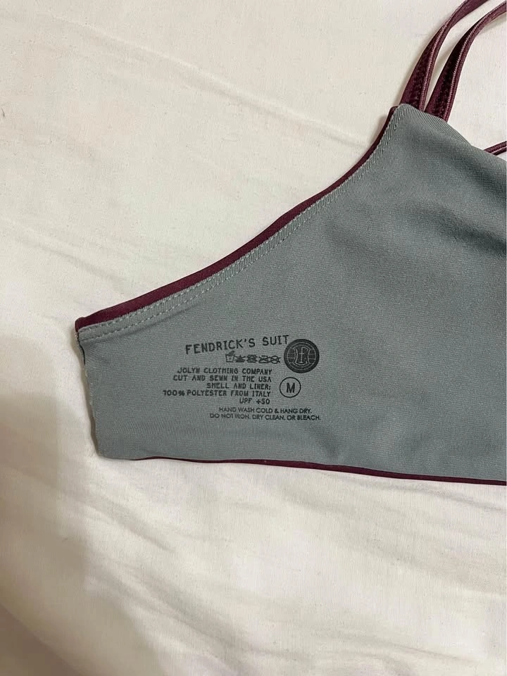 Jolyn FENDRICK Burgundy Floral Bikini Top - photo 3