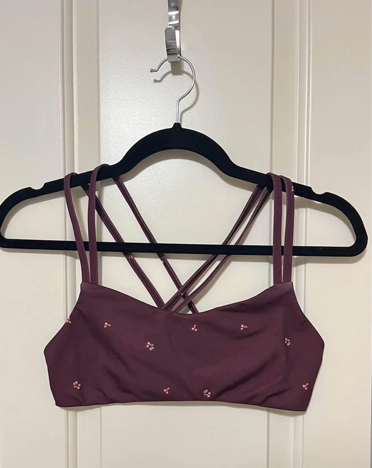 Jolyn FENDRICK Burgundy Floral Bikini Top - photo 4