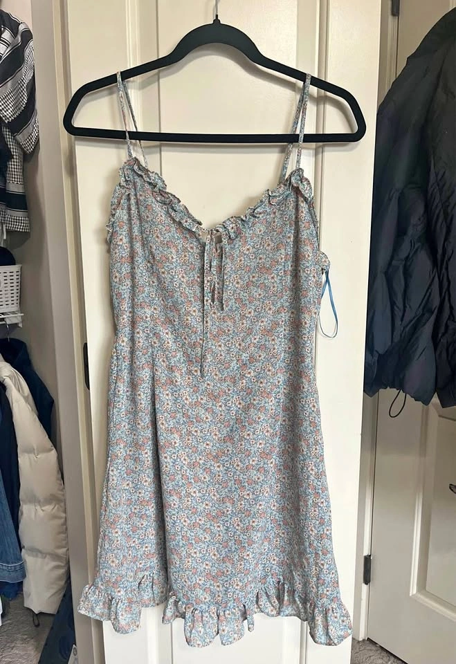 Dress Forum Blue Floral Mini Dress