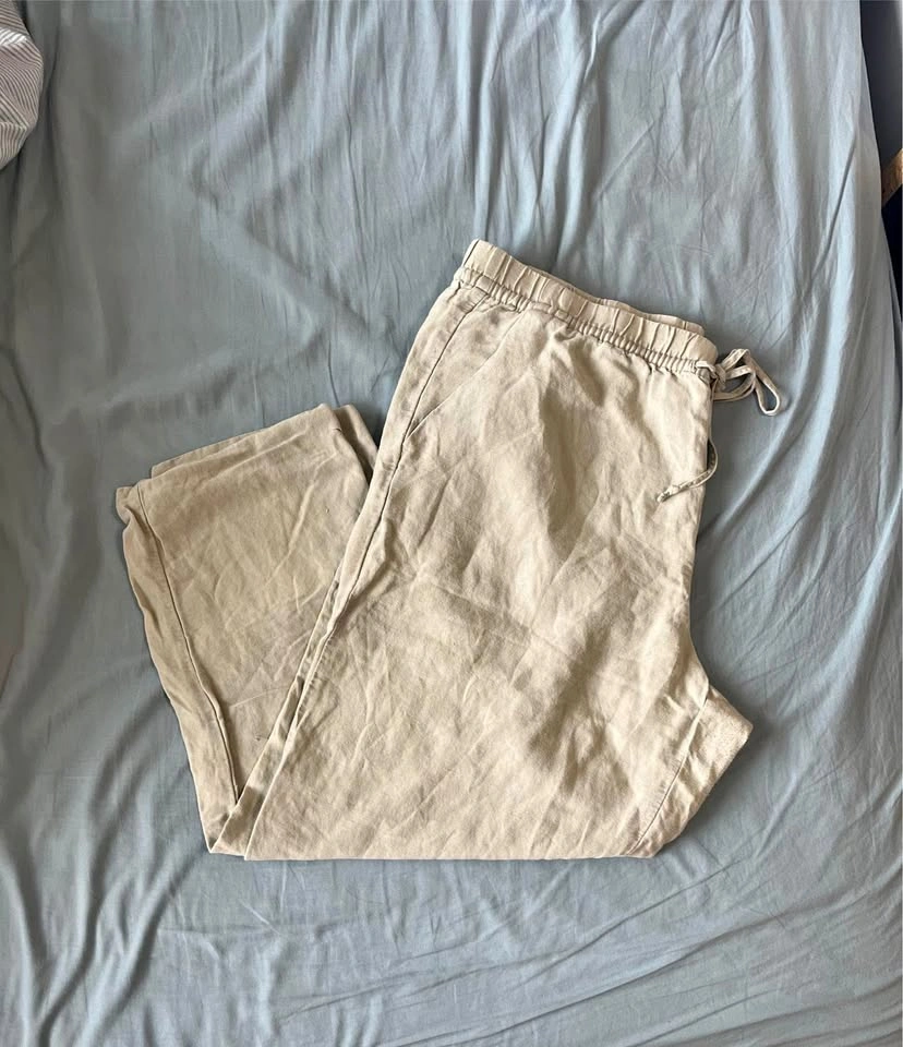 H&M Green Linen Pants