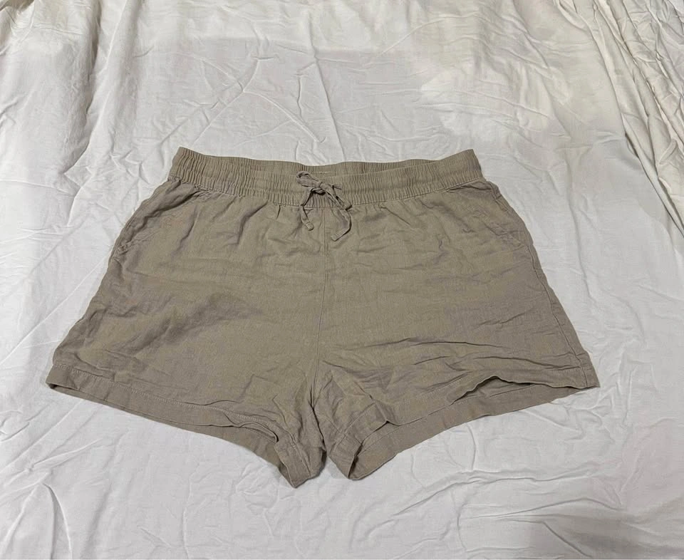 Tan Linen Shorts