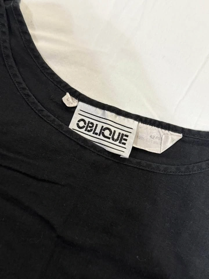 100% Cotton Vintage Boxy Tank Top - Black - photo 3