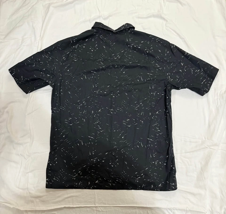 Uniqlo Short Sleeve Button-Up Shirt - Mens M - Black - photo 2