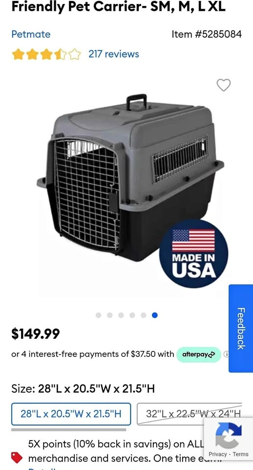 Petmate Gray Pet Carrier