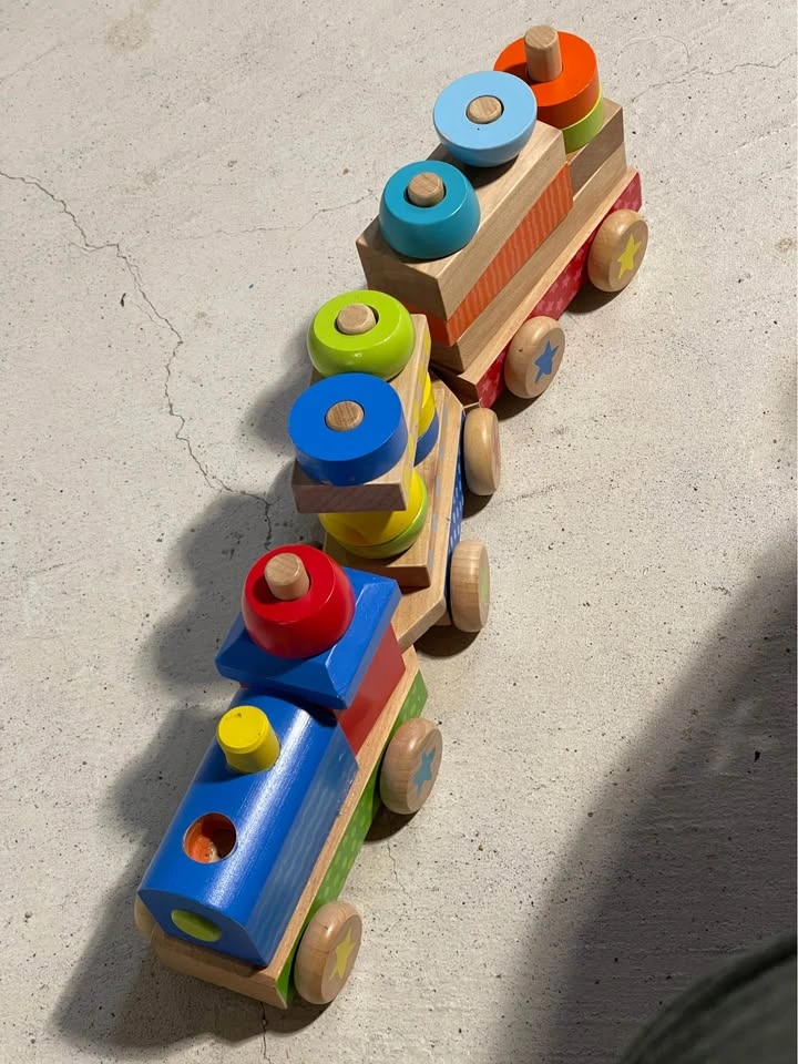 Wooden Train Stacking Toy - photo 2