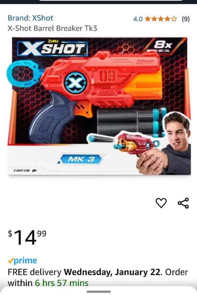 X-Shot Barrel Breaker Tk3 Dart Gun