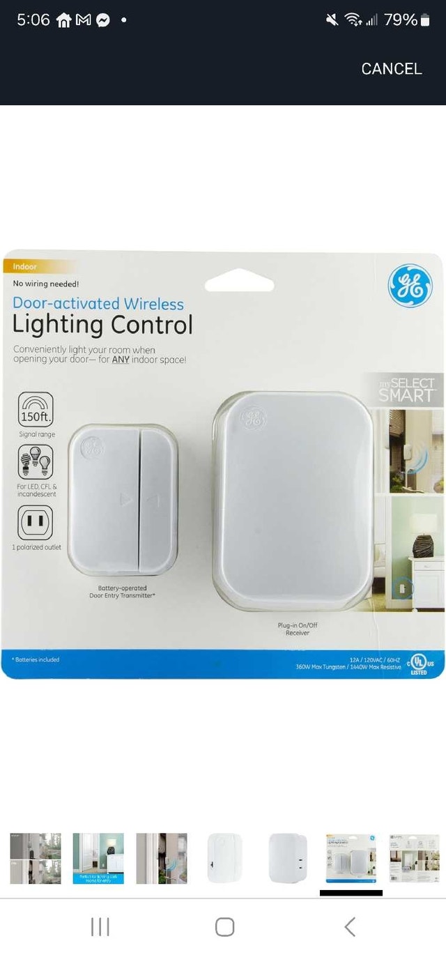 GE Wireless Control Entry Contact Sensor On/Off Timed - photo 2